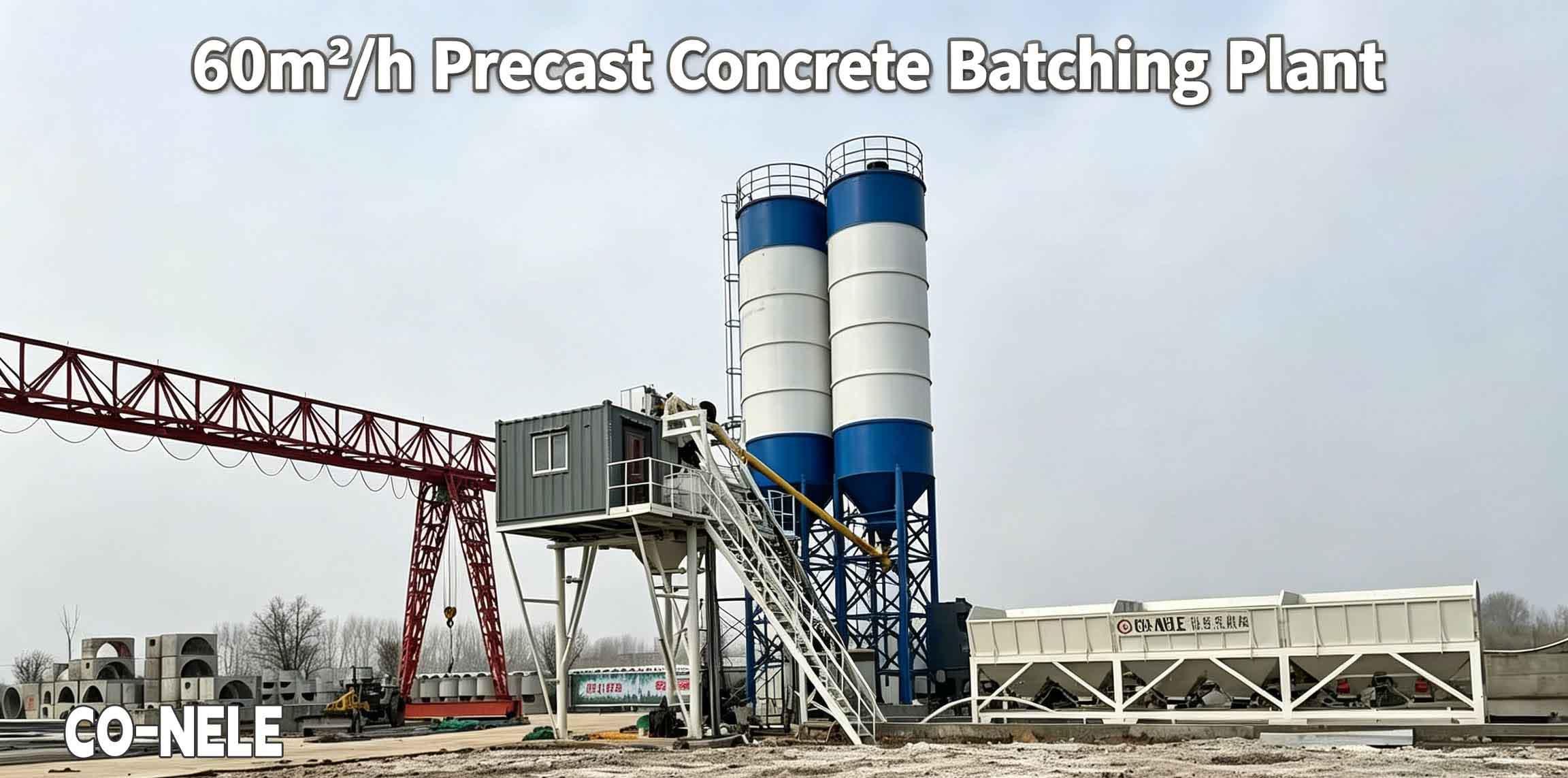 CO-NELE HZS60 Precast Concrete Batching Plant